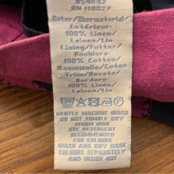 Boden 100% Linen Blue and Pink Dress - Picture 11 of 11